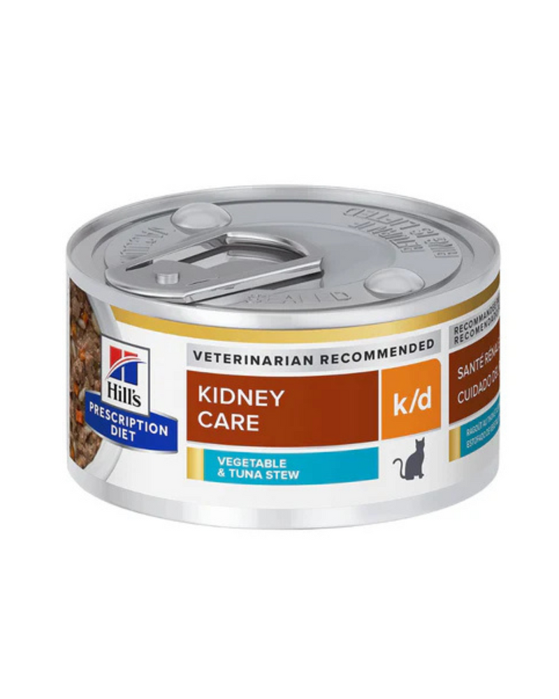 Hill's Prescription Diet - Wet Cat Food - Feline k/d Kidney Care Vegetable & Tuna Stew Canned - 2.9OZ (min. 24 cans)