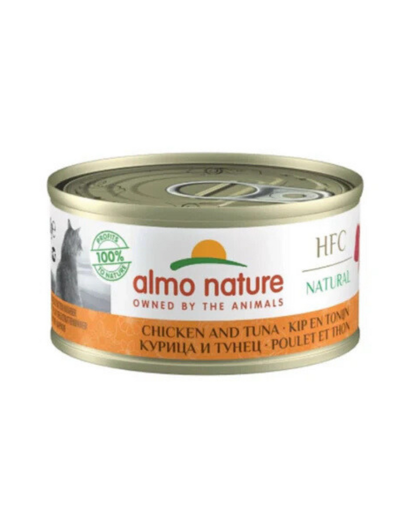 Almo Nature - 貓咪濕糧 - HFC Natural - 鮪魚雞肉口味 - 70克