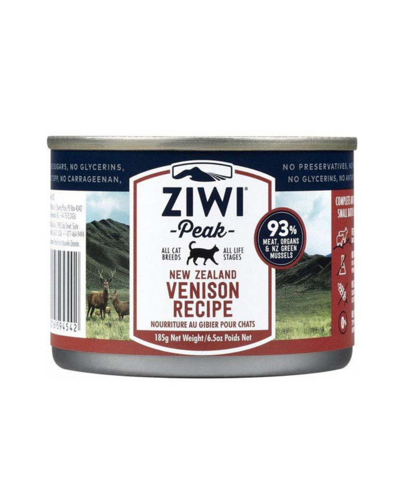 Ziwipeak - 濕潤鹿肉配方貓罐頭 - 185克（至少12罐）