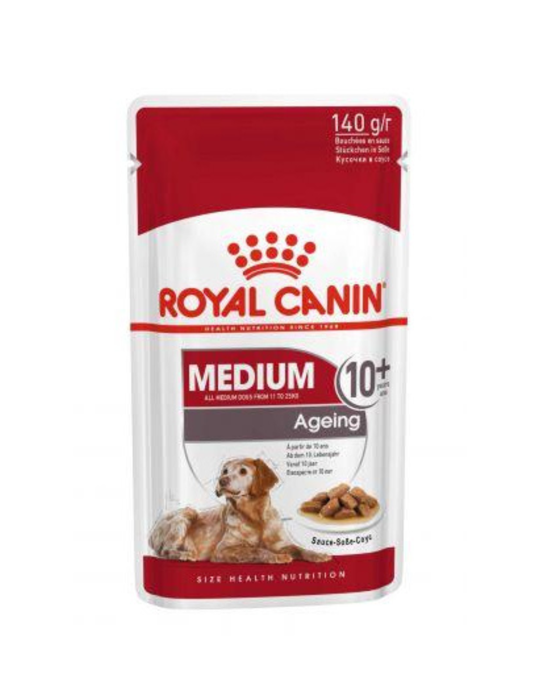 Royal Canin - Adult Dog Wet Food - Medium Ageing 10+ - 140G (Min. 10 Pouches) - PetProject.HK