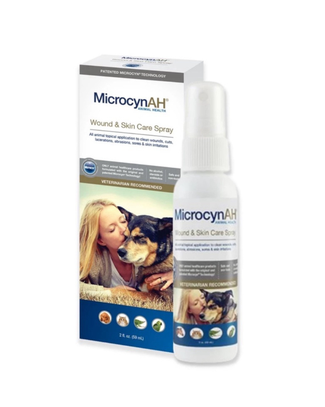 MicrocynAH - Wound & Skin Care Liquid - 8OZ (EXP:30/5/2024) - PetProject.HK