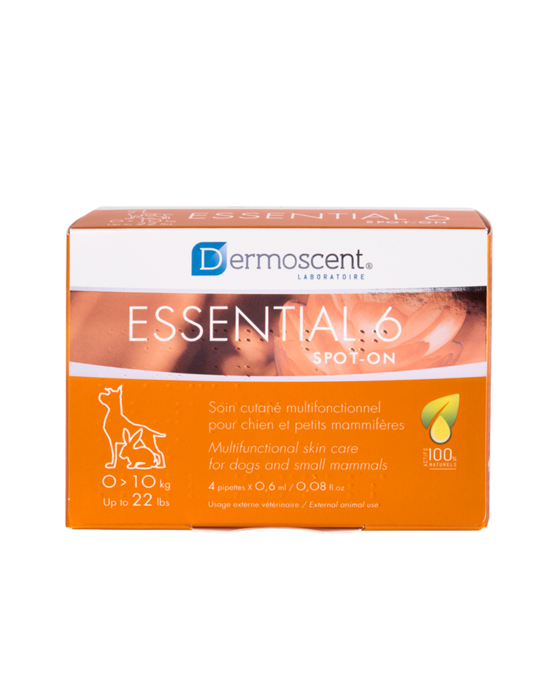 Dermoscent® Essential 6 Spot-On for Dogs & Small Mammals 0-10kg - 4 Pipettes