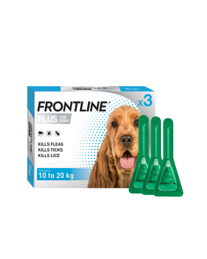 Frontline - Plus for Medium Dogs - 10KG to 20KG - 3 PACK