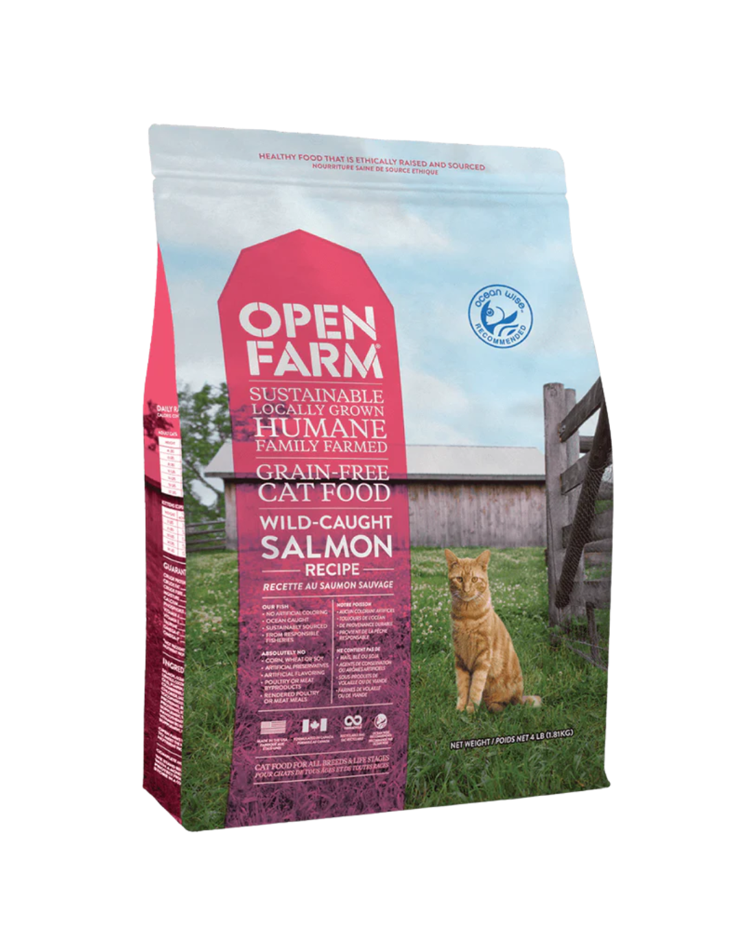 Open Farm - Dry Food for Cats - Grain Free Wild-Caught Salmon Recipe - 8LB - PetProject.HK