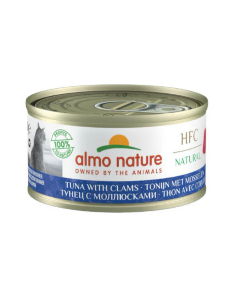 Almo Nature - 貓咪用濕糧 - HFC Natural - 鮪魚蛤蜊口味 - 70克