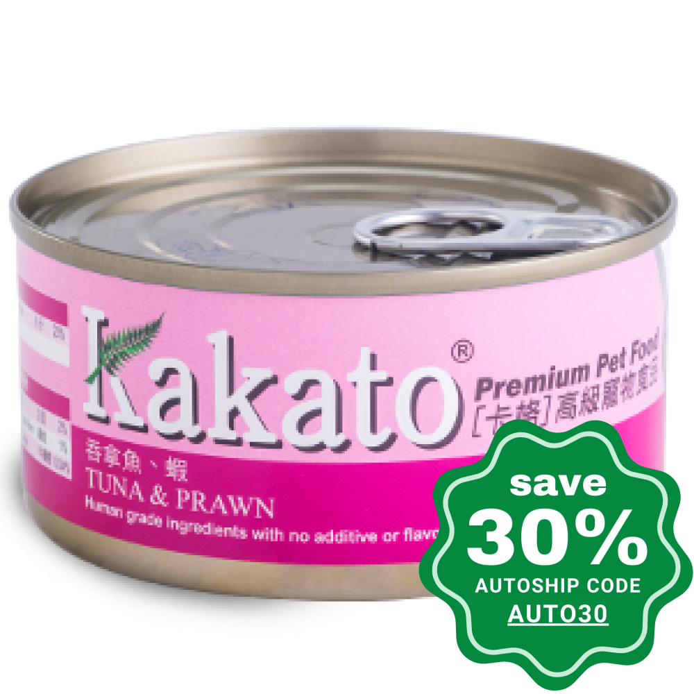 Kakato - Canned Dog and Cat Food - Tuna & Prawn - 70G (4 cans) - PetProject.HK