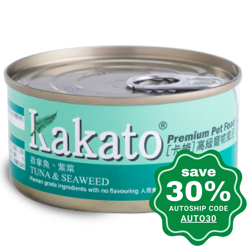 Kakato - Canned Dog and Cat Food - Tuna & Seaweed - 170G (48 Cans) - PetProject.HK