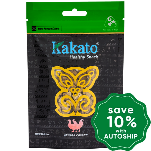 Kakato - Freeze Dried Snacks For Dogs & Cats Chicken Liver Duck 20G