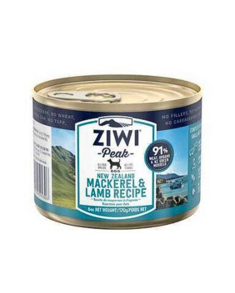 Ziwipeak - Moist MACKEREL & LAMB Recipe Canned Dog Food - 170G (min. 12 cans)