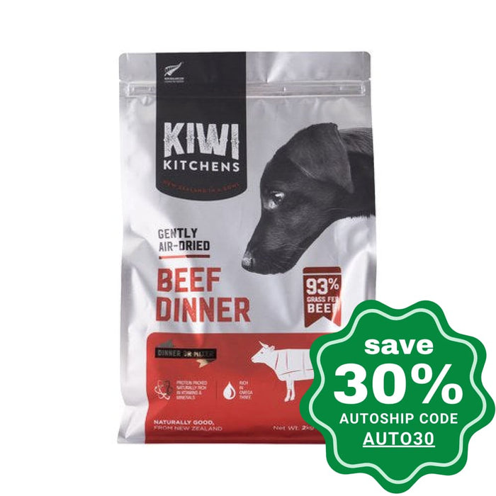 Kiwi Kitchens - Air-Dried Dog Food - Grass Fed Beef Dinner - 2KG - PetProject.HK