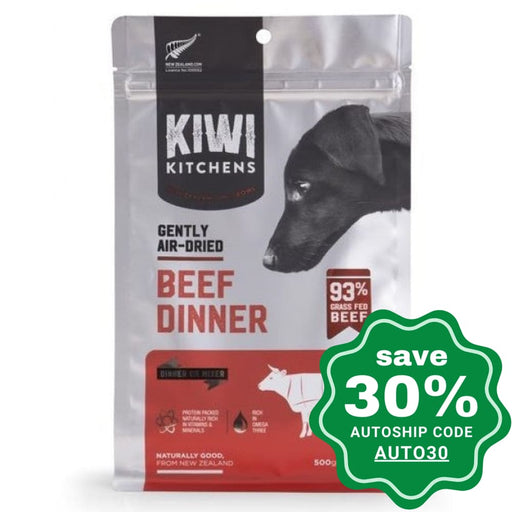 Kiwi Kitchens - Air-Dried Dog Food - Grass Fed Beef Dinner - 500G - PetProject.HK