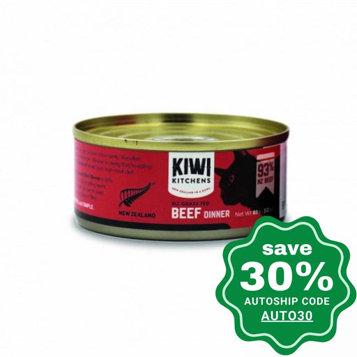 Kiwi Kitchens - Cat Canned Food - NZ Grass Fed Beef - 85G (Min. 4 cans) - PetProject.HK