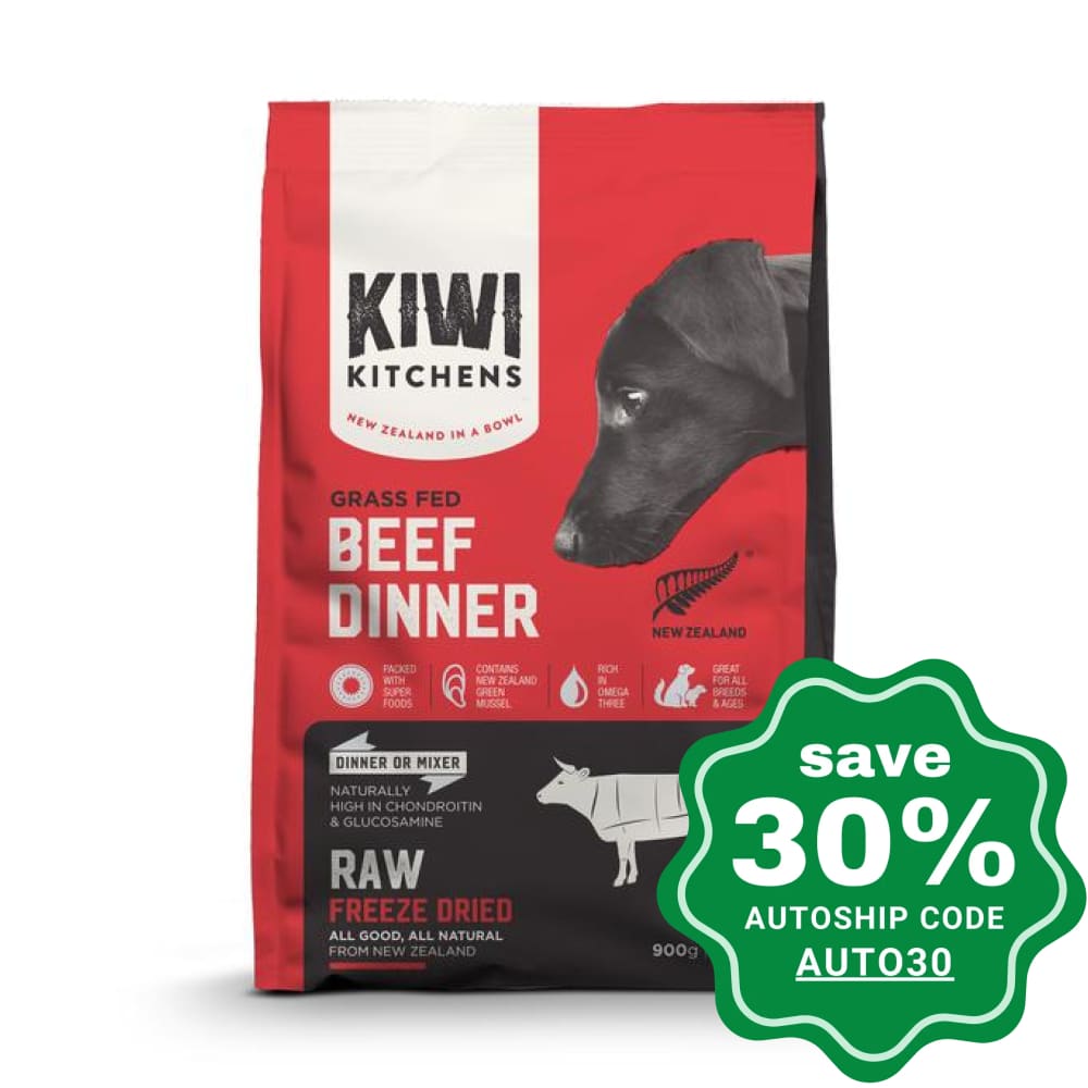 Kiwi Kitchens - Freeze-Dried Dog Food - Grass Fed Beef Dinner - 900G - PetProject.HK