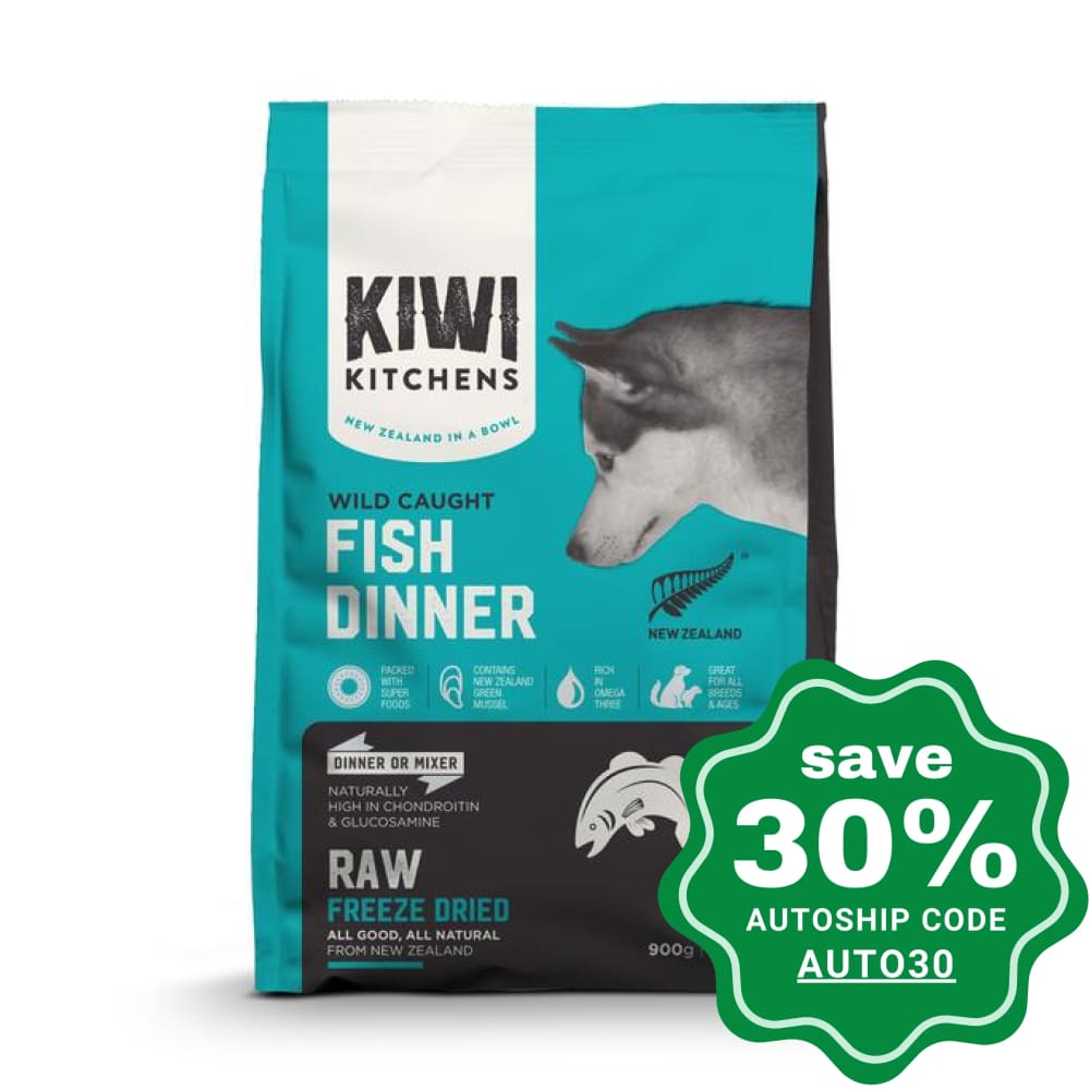 Kiwi Kitchens - Freeze-Dried Dog Food - Wild Caught Fish Dinner - 900G - PetProject.HK