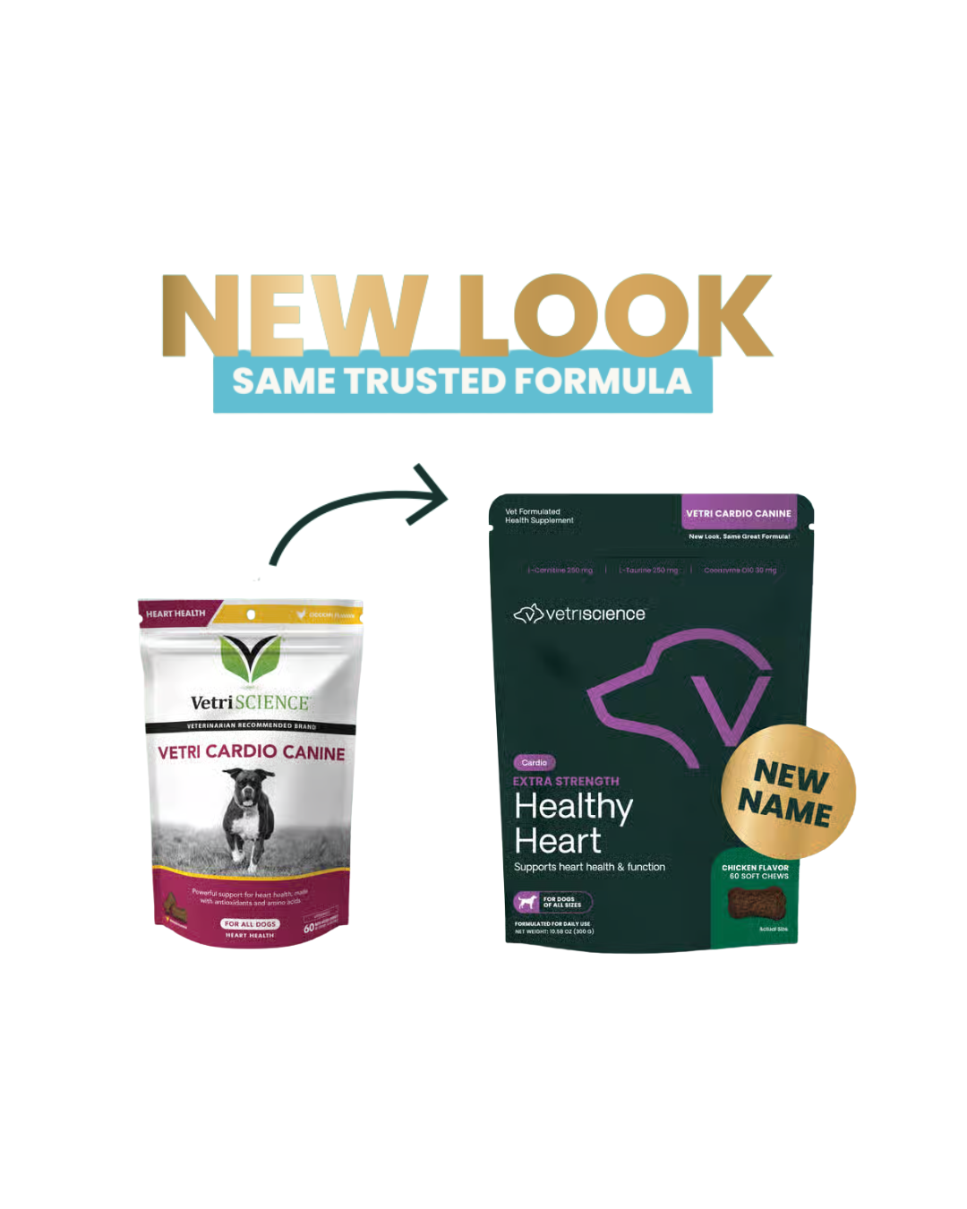 VetriScience - 犬用營養補充品 - 犬用 Vetri Cardio 咀嚼錠 - 60 片