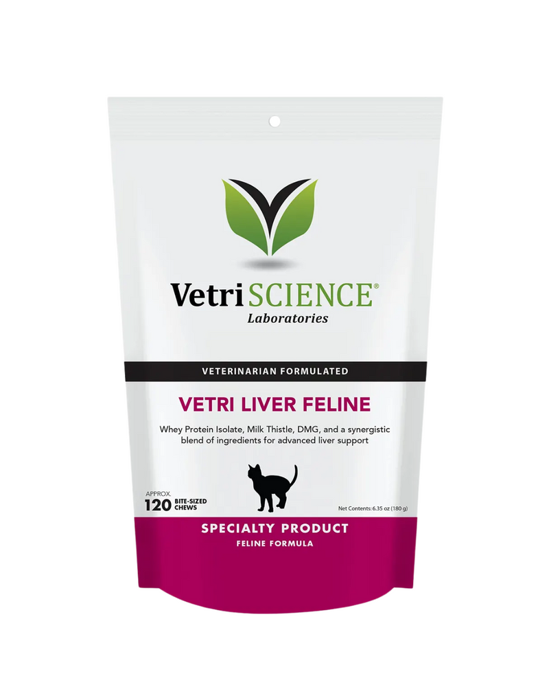 VetriScience - Supplements for Cats - Feline Vetri Liver Bite-Sized Chews - 120 Bite-Sized Chews