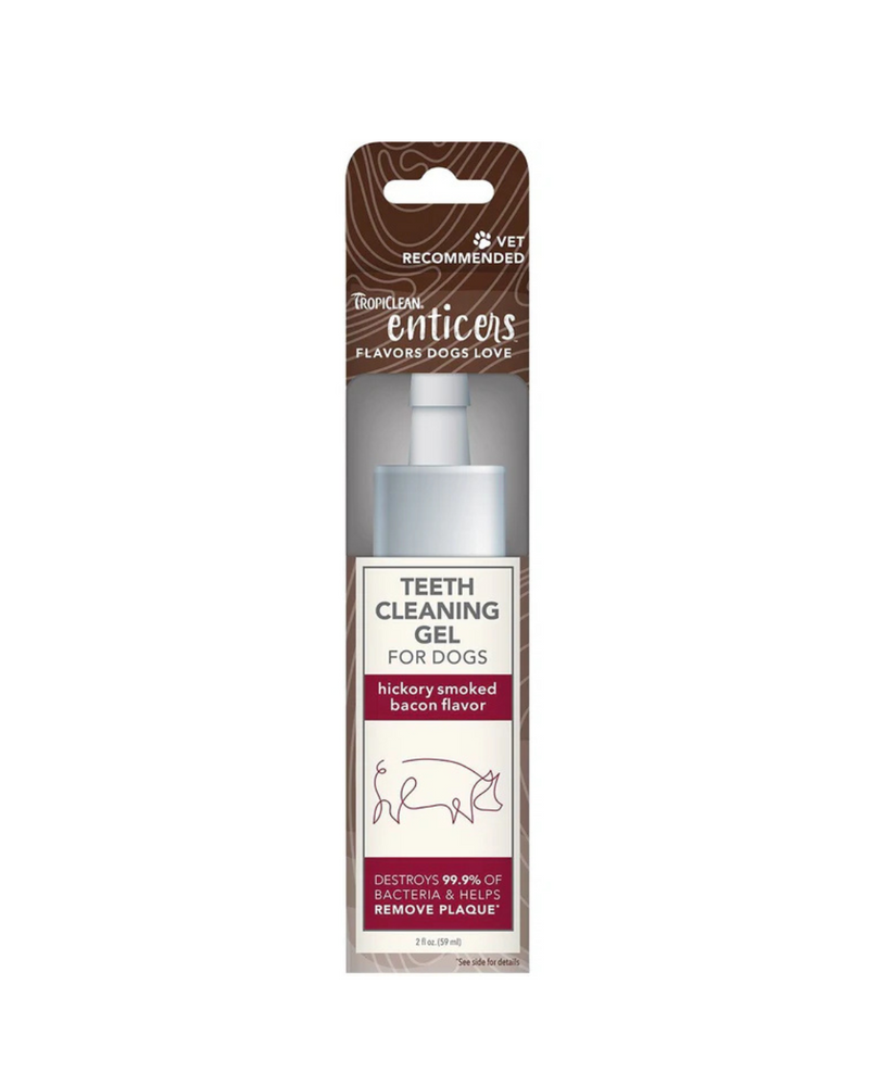 Tropiclean - Enticers Teeth Cleaning Gel For Dogs - Hickory Smoked Bacon Flavor - 2OZ