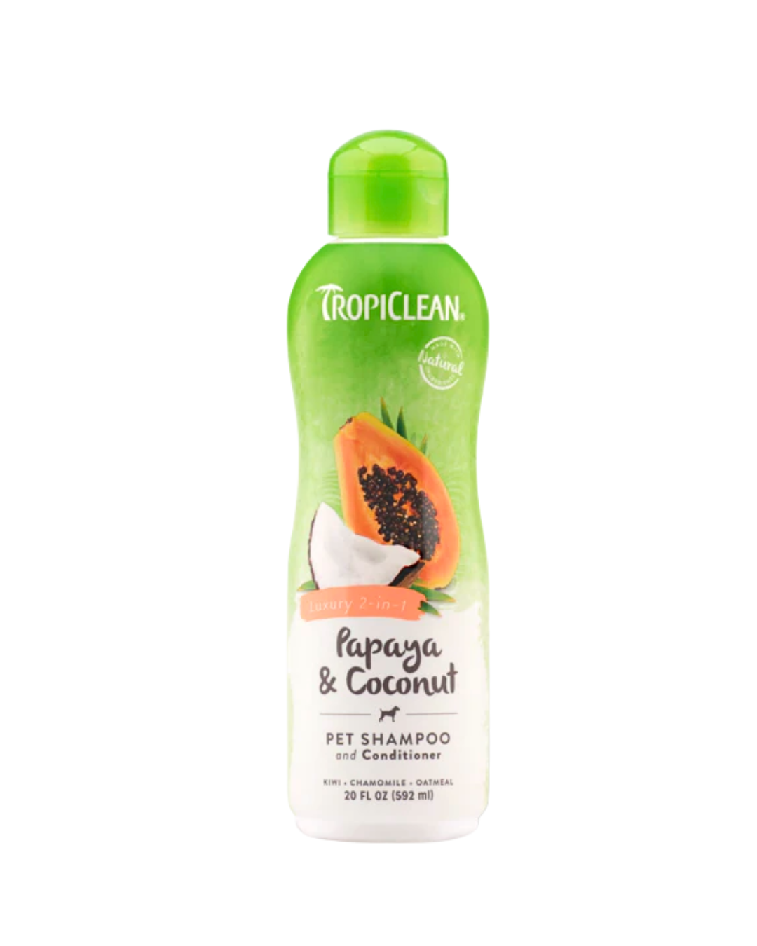 Tropiclean - Papaya & Coconut Luxury 2 In 1 - 355ML - PetProject.HK