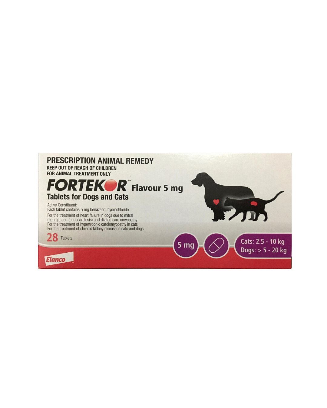 Fortekor - 貝那普利錠 5 毫克 - 28 片