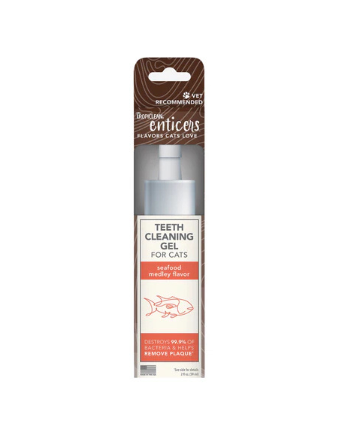 Tropiclean - Enticers Teeth Cleaning Gel For Cats - Seafood Medley Flavor - 2OZ