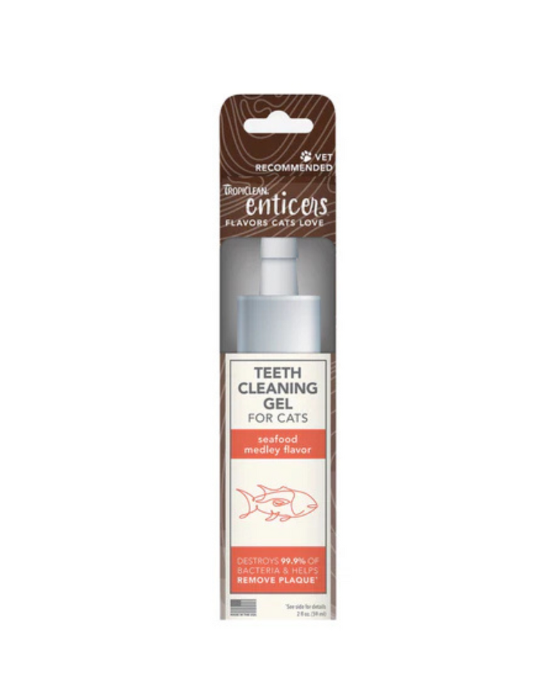 Tropiclean - Enticers 貓用牙齒清潔凝膠 - 海鮮什錦口味 - 2盎司