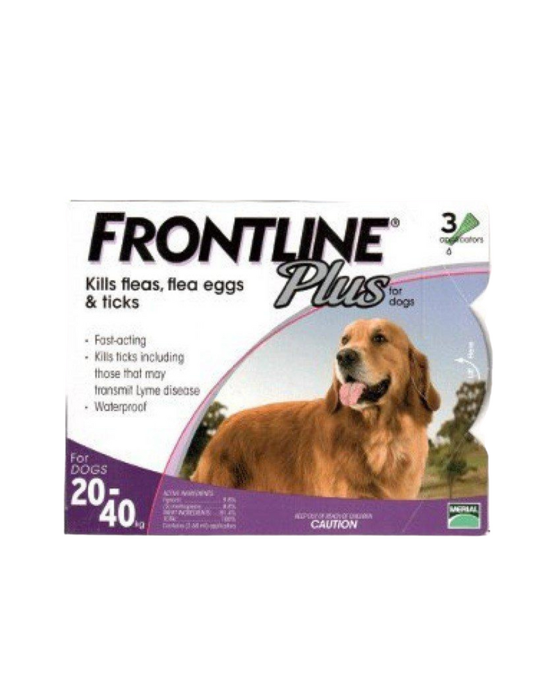 Frontline - Plus for Large Dogs - 20KG to 40KG - 3 PACK