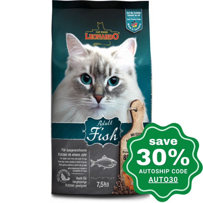 Leonardo - Natural Adult Dry Cat Food Ocean Fish Recipe 7.5Kg Cats