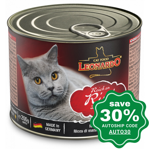 Leonardo - Natural Wet Cat Food Beef Recipe 200G Cats