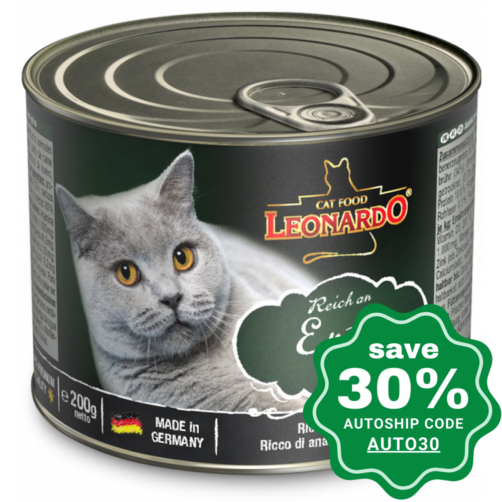 Leonardo Natural Wet Cat Food Duck Recipe 200G Min. 30 Cans PetProject.HK