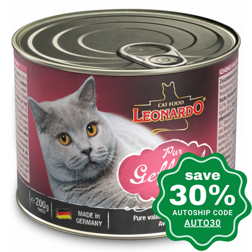 Leonardo - Natural Wet Cat Food Poultry Recipe 200G Cats