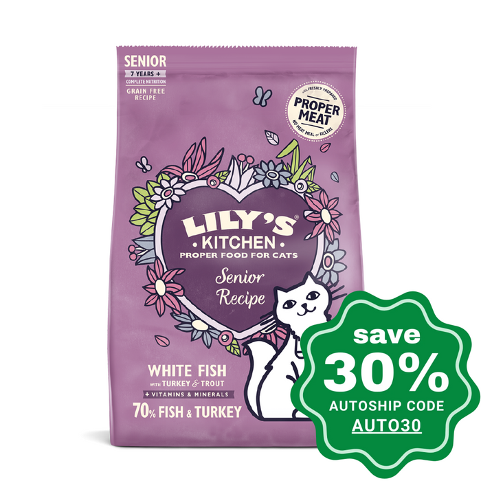 Lilys Kitchen - Dry Cat Food Fish & Turkey For Senior Cats 800G (Min. 15 Packs)