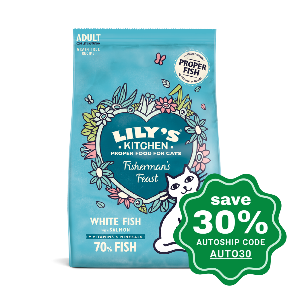 Lilys Kitchen - Dry Cat Food White Fish & Salmon 2Kg (Min. 8 Packs) Cats