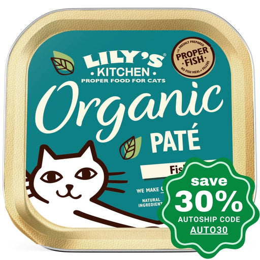 Lilys Kitchen - Wet Cat Food Organic Fish Pate 85G (Min. 114 Bowls) Cats