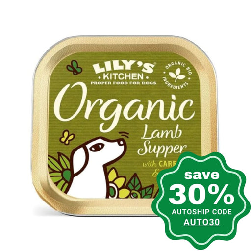 Lily’s Kitchen - Wet Dog Food Organic Lamb Supper 150G (Min. 110 Bowls) Dogs