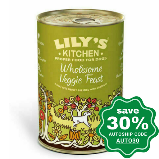 Lilys Kitchen - Wet Dog Food Wholesome Veggie Feast 400G (Min. 48 Cans) Dogs