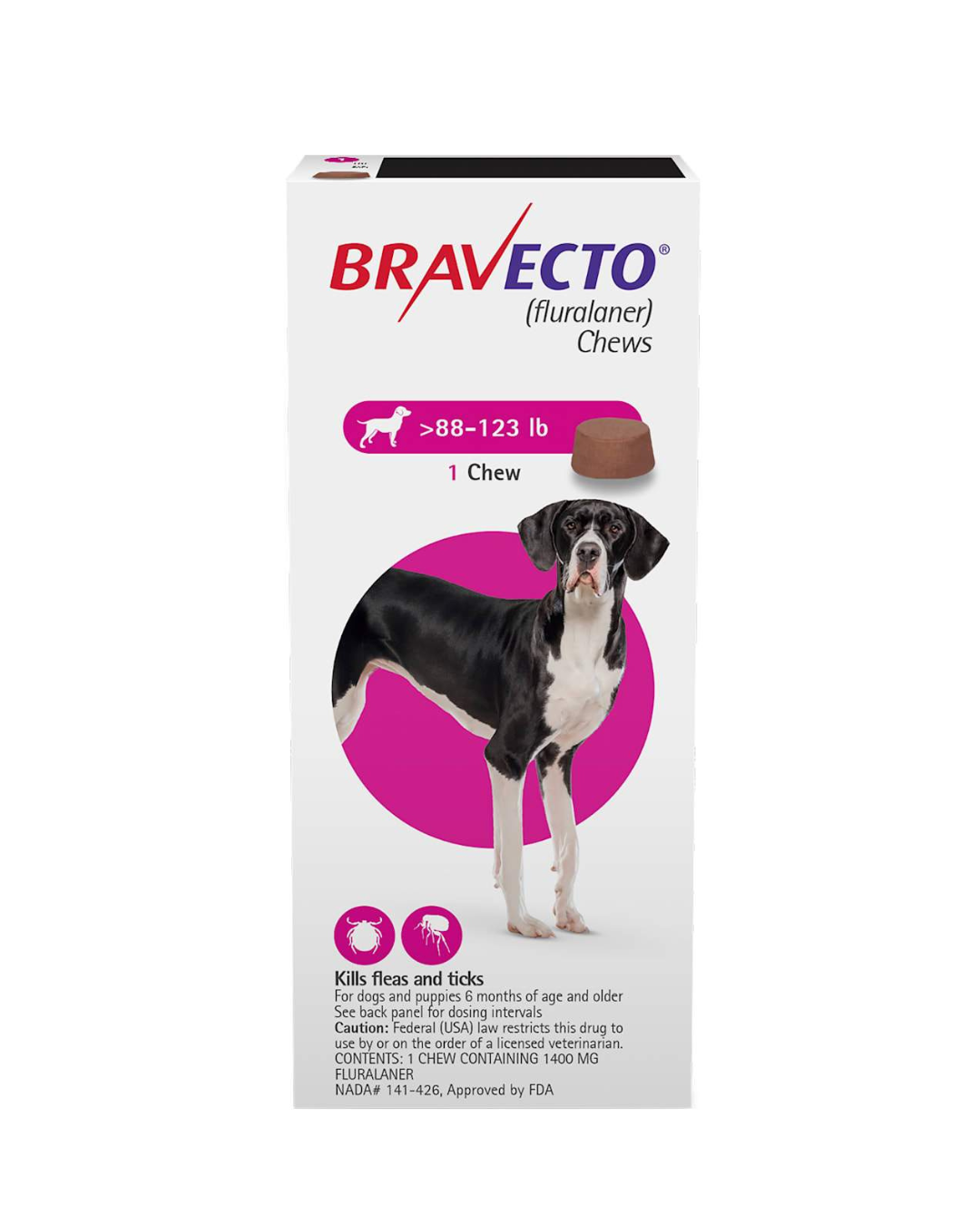 BRAVECTO (Fluralaner) Flea and tick Protection Chewable for Dogs