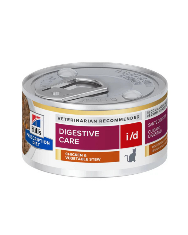 Hill's Prescription Diet - Wet Cat Food - Feline i/d Digestive Care Chicken & Vegetable Stew Canned - 2.9OZ (min. 24 cans)