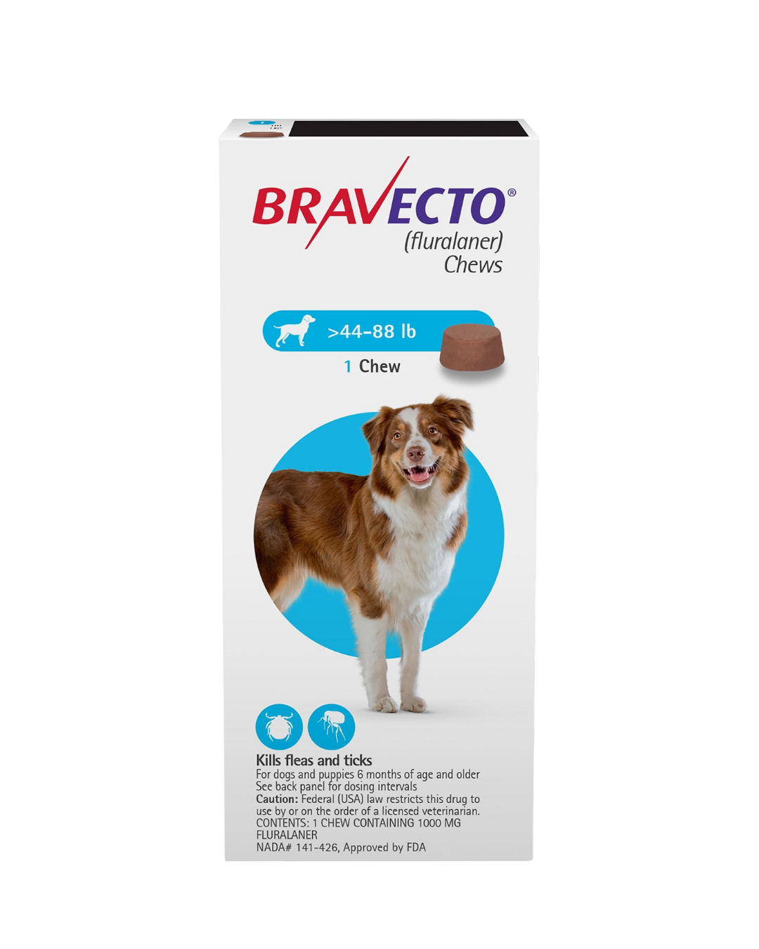 Bravecto (Fluralaner) - Flea And Tick Protection Chewable