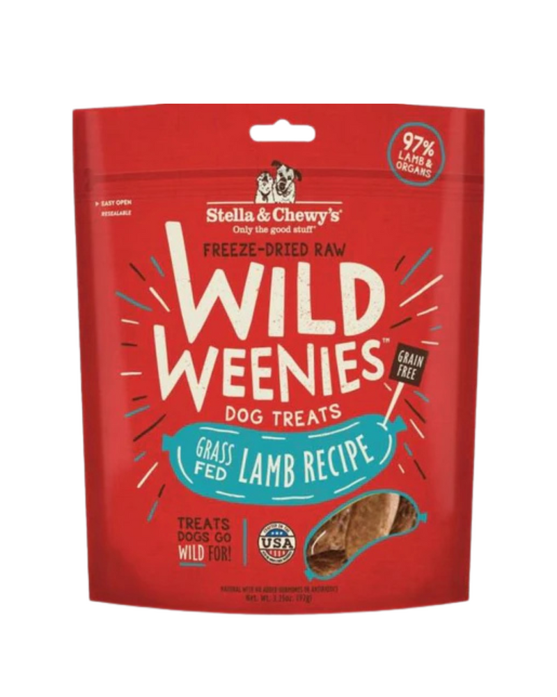 Stella &amp; Chewy's - 冷凍乾燥狗狗生食零食 - 野味香腸 - 草飼羊肉 - 3.25盎司