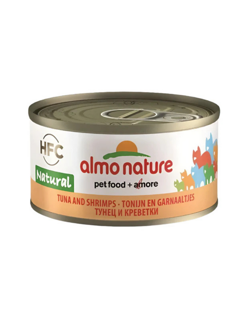 Almo Nature - 貓用濕糧 - HFC Natural - 鮪魚和蝦 - 70克