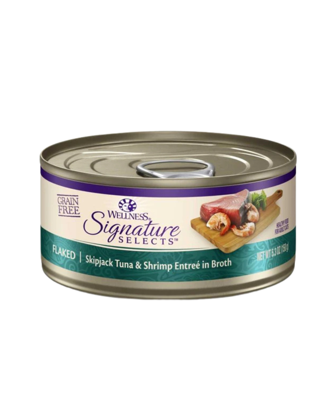Wellness - Signature Selects - Grain Free Canned Cat Food - Flaked Skipjack Tuna & Shrimp - 2.8OZ - PetProject.HK