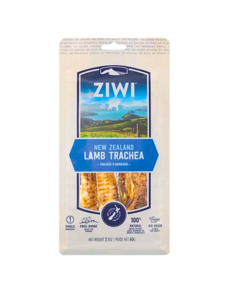 Ziwipeak - 狗狗風乾口腔保健點心 - 羊氣管 - 60克