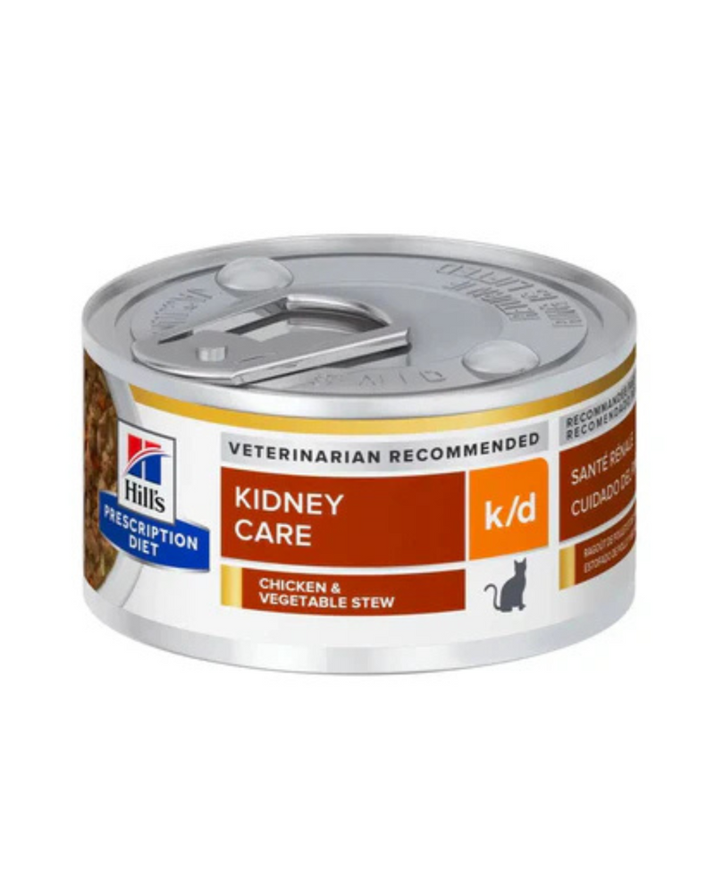 Hill's Prescription Diet - Wet Cat Food - Feline k/d Kidney Care Canned - Chicken & Vegetable Stew - 2.9OZ (min. 24 cans)