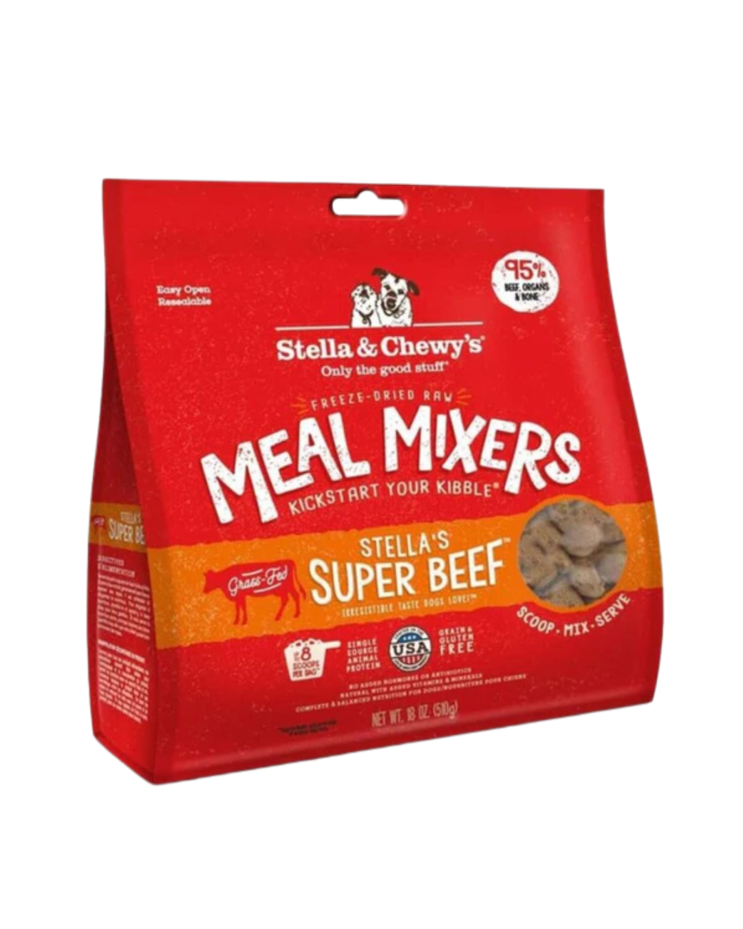 Stella & Chewy's - Freeze Dried Stella's Super Beef Meal Mixers For Dogs - 8OZ