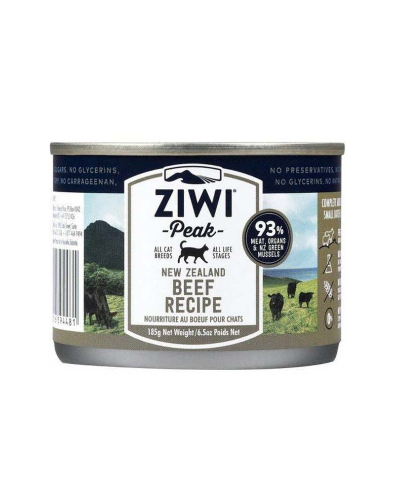 Ziwipeak - 濕潤牛肉配方貓罐頭 - 185克（至少12罐）