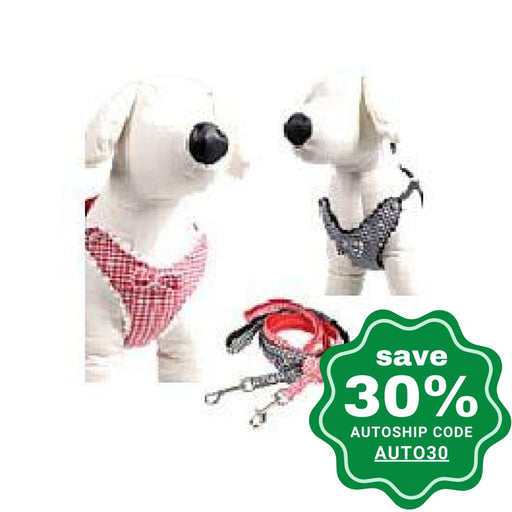Lovabledog - Houndstooth Leash & Harness with Padding - PetProject.HK