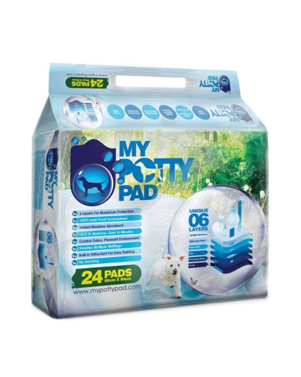 My Potty Pad - Pet Sheet - L - 60cm x 90cm - 24PCS - PetProject.HK