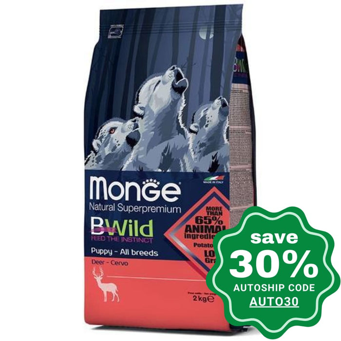 Monge - BWild All Breeds Puppy Dry Dog Food - Wild Deer - 15KG - PetProject.HK