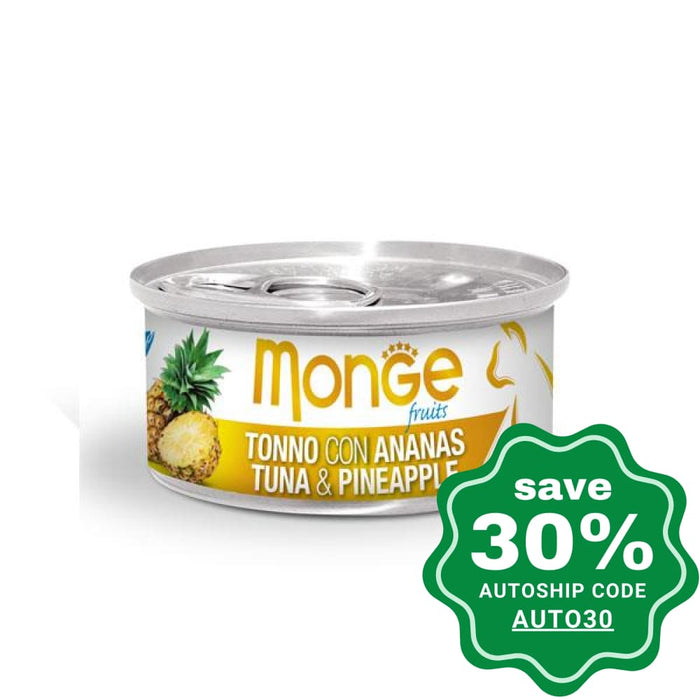 Monge - Fruits - Tuna with Pineapple Canned Cat Food - 80G (24 Cans) - PetProject.HK