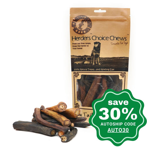 Mongolian Chews - Treat for Dogs - Herders Choice Chews - Dried Cow Tail Cut Small - 300G - PetProject.HK